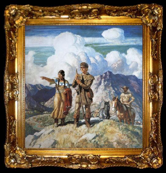 framed  NC Wyeth Lewis and Clark, ta009-2